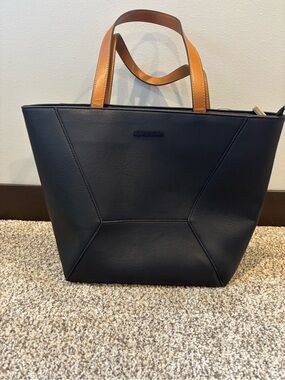 Montana West Black tote with Tan Handles